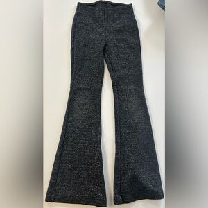 Zara Black and Silver Textured Pants